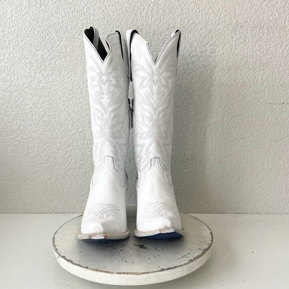 Lane MEGAN MORONEY Cowboy Boots Smokeshow Womens 10 White Western Cowgirl Tall - Picture 6 of 15